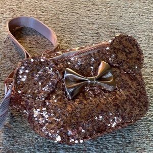 Loungefly, Disney rose gold Minnie Mouse hip pack